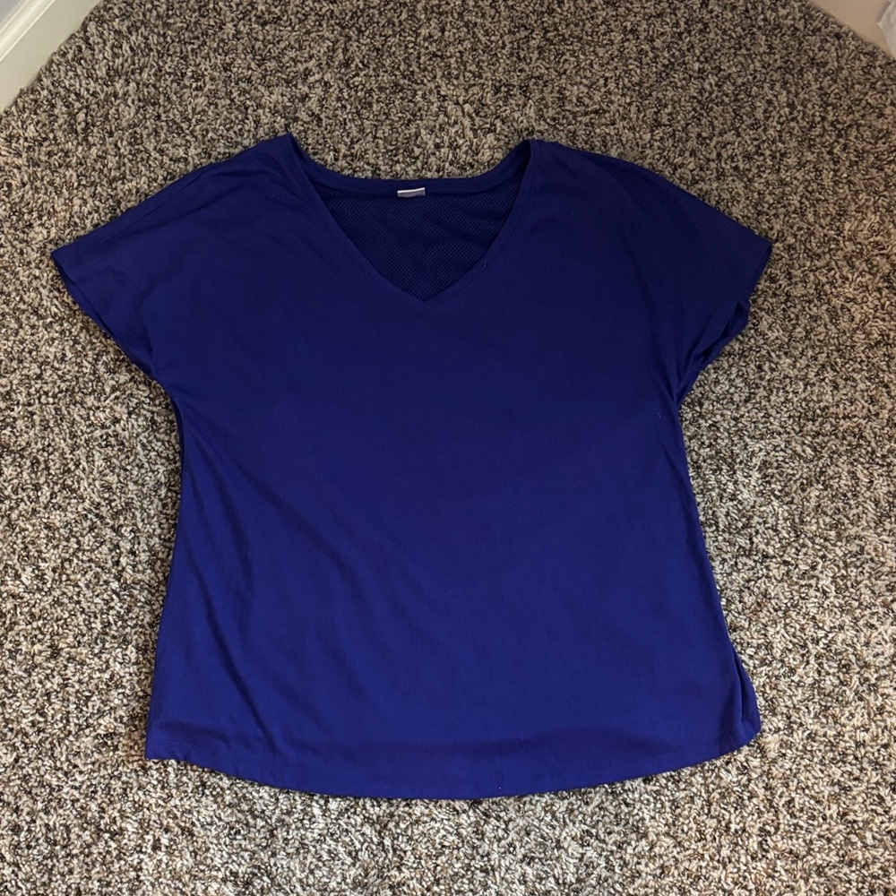Women's Purple V-Neck Top Active Wear NWOT